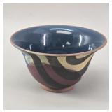 Signed 'Simon' Studio Art Pottery Abstract Bowl