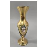 Vintage Murano? Emerald & 24K Gold Floral Vase