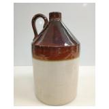 Antique Two-Tone Salt-Glazed Stoneware Whiskey Jug