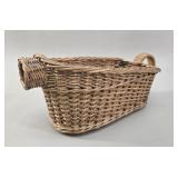 Handwoven Willow Wine Cradle & Pouring Basket