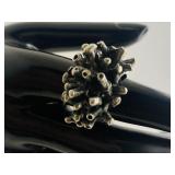 Schluep Style Brutalist Pewter Coral Form Ring