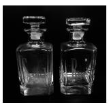 Etched Glass Scotch & Rye Decanters