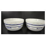 Farmhouse Stoneware Pantry Bowls (Pair) vtg