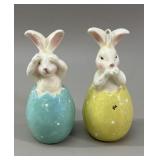 2 Easter Candles, Rabbits vintage