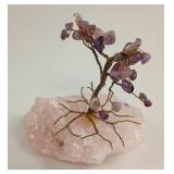 Amethyst & Rose Quartz Gemstone Tree