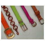 Vintage Designer & Leather Belt Collection (5 pcs)