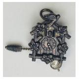 VTG Silver Cuckoo Clock Charm