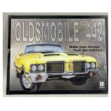 GM Oldsmobile 442 Metal Advertising Sign