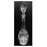 Vintage Tall Continental Floral Crystal Decanter