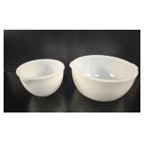Glasbake Sunbeam Milk Glass Mixing Bowl Set