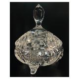 VTG Footed Crystal Candy Dish