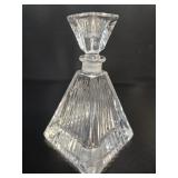 Art Deco Style Crystal Pyramid Perfume Bottle