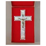 Jerusalem Mother-of-Pearl & Olive Wood Crucifix