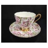 Shelley 'Wild Cherry' Teacup & Saucer