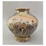 Chinese Satsuma-Style Gilt Vase vtg