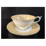 Paragon Peach & Floral Bone China Teacup & Saucer