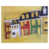 Montreal Streetscape Naive Oil Painting