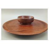 Barbocraft Mid-Century Maple Lazy Susan Set