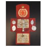French Catholic Travel Scapular & Medals