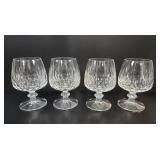 Four Crystal 'Kildare' Brandy Snifters vtg