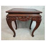 Ornate Chinese Carved Rosewood Occasional Table