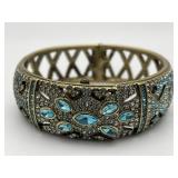 Heidi Daus Hinged Pave Rhinestone  Watch Bangle