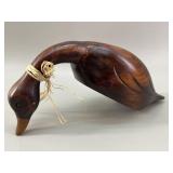 Hanging head Hand-Carved Pine Duck Decoy