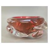 Mid-Century Murano Sommerso Red & Aventurine