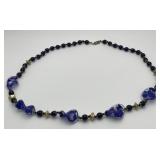 Mid-century Murano blown glass and blue glass