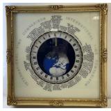 Mid-Century International World Time Wall Clock