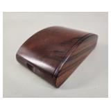 MCM Curved Exotic Wood Trinket Box with Velvet