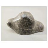 Inuit Soapstone Beaver Carving , Signed
