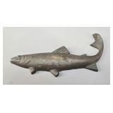 Vintage Cast Bronzed Salmon Wall Plaque