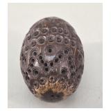 Antique Carved Coquilla Nut Pomander & Sewing Egg