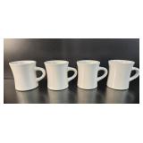 Set of 4 Buffalo China White Restaurant Ware M