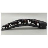 African Carved Ebony Elephant Bridge
