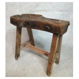 Antique Rustic Saddle Maker's Bench