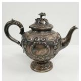 Victorian Silver-Plate Teapot by Martin Hall & Co.