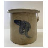 Antique 2-Gallon Blue Flower Stoneware Crock