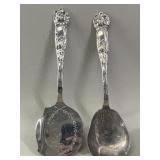 Set of 2 Silverplated Serving Spoons, Italy