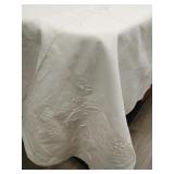 Antique Madeira Style Hand-Embroidered Tablecloth