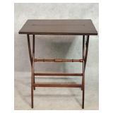 Antique Mahogany X-Frame Folding Coaching Table