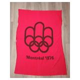 1976 Montreal Olympics Red Wool Blend Throw