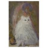 The White Cat with Parasol