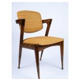 Benny Linden Sculpted Teak & Rosewood Armchair