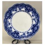 Antique flow blue plate, Myott & Sons in the