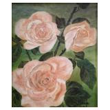 'Ces roses pour vous' Oil on Canvas, Mariela