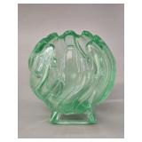 Small English Art Deco Uranium Glass Vase