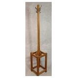 Antique Mission Oak Hall Tree Coat & Hat Rack