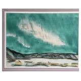 Inuit Kangiqsujuaq Coastal Village Watercolour